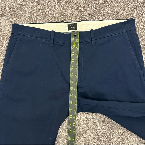 J. Crew Men's Chino Pants Size 34 x 30 Navy Blue Stretch Mid Rise Pockets GUC - Picture 9 of 14